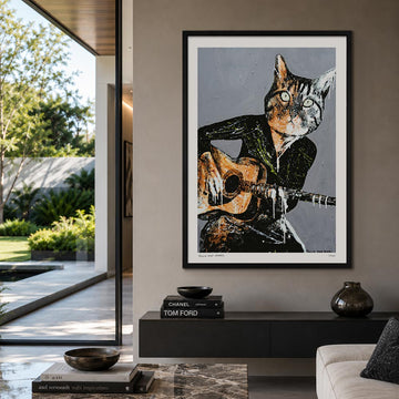 He Was a Cat Amongst Many Dogs but He Was Strong Enough to Stand Alone (Print)