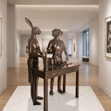 They Loved Being Celebrity Chefs (Bronze Sculpture, Small)