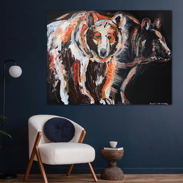 Cinnamon, the Facing Himalayan Brown Bear (Original Painting)