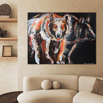 Cinnamon, the Facing Himalayan Brown Bear (Original Painting)
