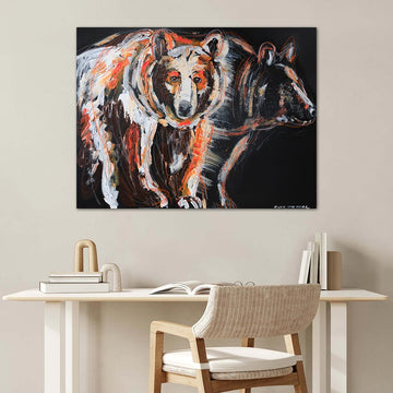 Cinnamon, the Facing Himalayan Brown Bear (Original Painting)