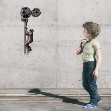 A Little Climb to the Top (Bronze Sculpture)