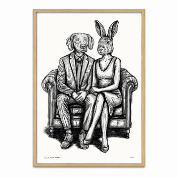 Rabbitwoman and Dogman Are Comfy (Print)
