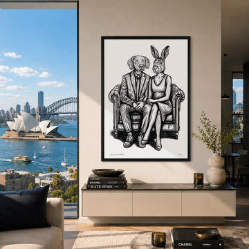 Rabbitwoman and Dogman Are Comfy (Print)