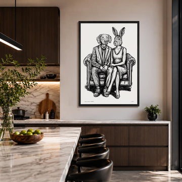 Rabbitwoman and Dogman Are Comfy (Print)