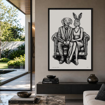 Rabbitwoman and Dogman Are Comfy (Print)