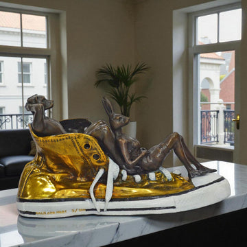 A Little Golden Step at a Time (Bronze Sculpture)