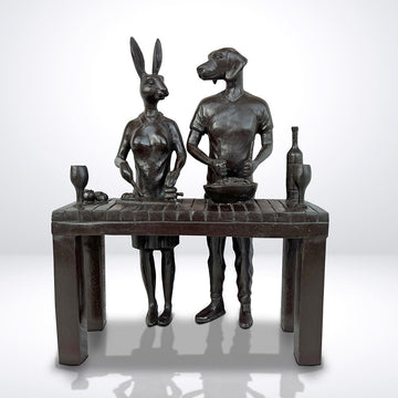 They Loved Being Masterchefs (Bronze Sculpture, Miniature)