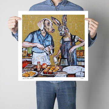 They Always Cooked Every Meal Together, but Tonight for Dessert, They Had Something Else on Their Mind... (Print)