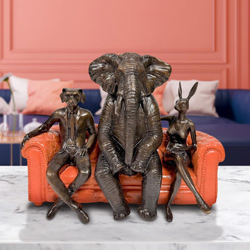 Today There's an Elephant in the Room (Bronze Sculpture)