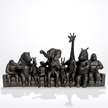 Couch Friends Forever and Ever (Bronze Sculpture)