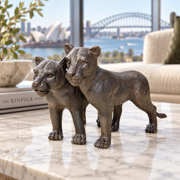 The Cubs Cuddled (Bronze Sculpture)
