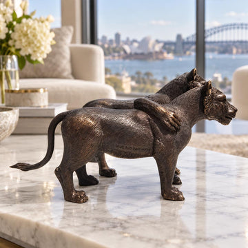 The Cubs Cuddled (Bronze Sculpture)