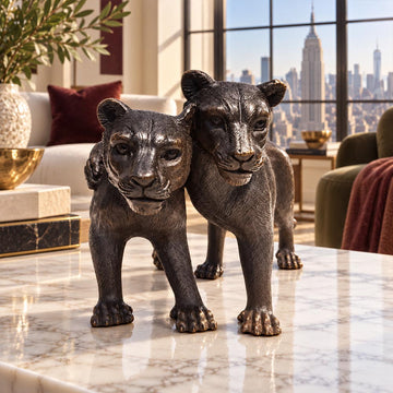 The Cubs Cuddled (Bronze Sculpture)