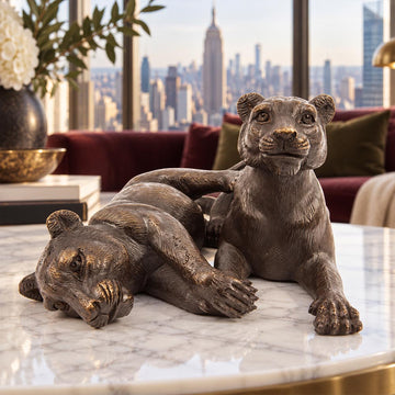The Cubs Were Best Friends (Bronze Sculpture)
