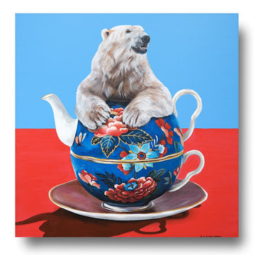 Polar Bear in a tea cup (Original Painting)
