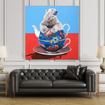 Polar Bear in a tea cup (Original Painting)