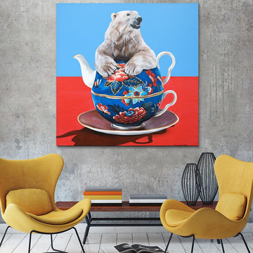 Polar Bear in a tea cup (Original Painting)