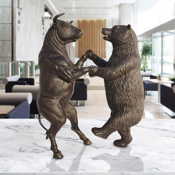 The Dance of the Bull and Bear (Bronze Sculpture)
