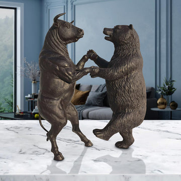The Dance of the Bull and Bear (Bronze Sculpture)