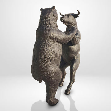 The Dance of the Bull and Bear (Bronze Sculpture)