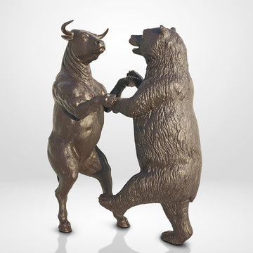 The Dance of the Bull and Bear (Bronze Sculpture)