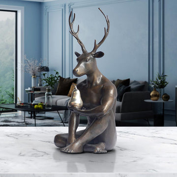 Deerman Grew a Silver Pear (Bronze Sculpture, Miniature)