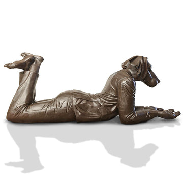 Dogman Had the Whole World in His Hands (Bronze Sculpture)