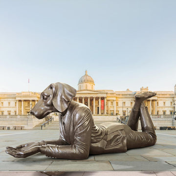 Dogman Had the Whole World in His Hands (Bronze Sculpture)