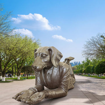 Dogman Had the Whole World in His Hands (Bronze Sculpture)