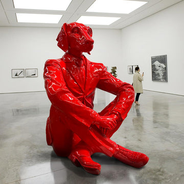 Dogman Painted the Town Red (Aluminium Sculpture)