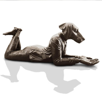 Dogman Had the Whole World in His Hands (Bronze Sculpture)