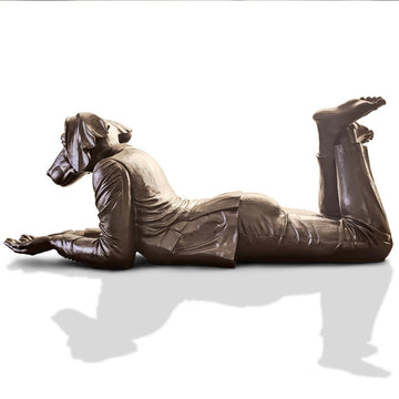 Dogman Had the Whole World in His Hands (Bronze Sculpture)