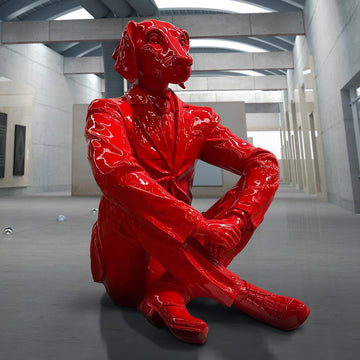 Dogman Painted the Town Red (Aluminium Sculpture)