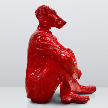 Dogman Painted the Town Red (Aluminium Sculpture)