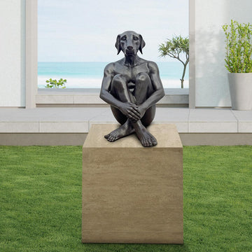 Dogman Was Content (Bronze Sculpture, Mid-Size)