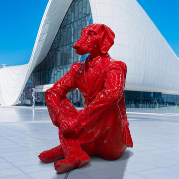 Dogman Painted the Town Red (Aluminium Sculpture)
