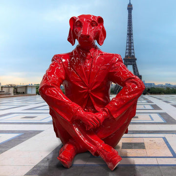 Dogman Painted the Town Red (Aluminium Sculpture)
