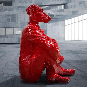 Dogman Painted the Town Red (Aluminium Sculpture)
