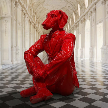 Dogman Painted the Town Red (Aluminium Sculpture)