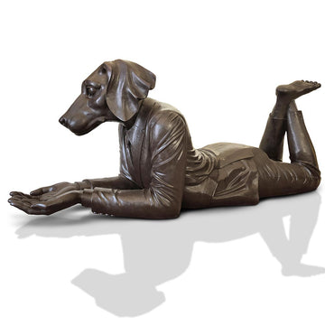 Dogman Had the Whole World in His Hands (Bronze Sculpture)