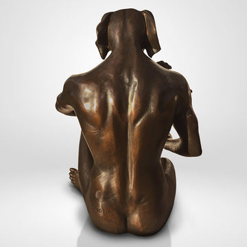 Dogman and the Bonsai (Bronze Sculpture)