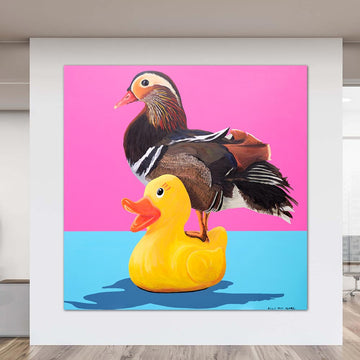 He Was a Duck out of Water (Original Painting)