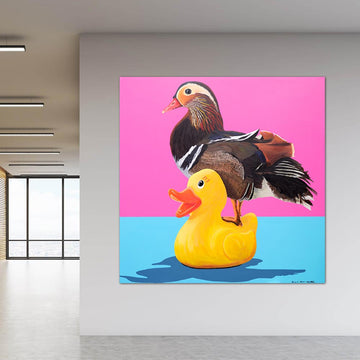 He Was a Duck out of Water (Original Painting)