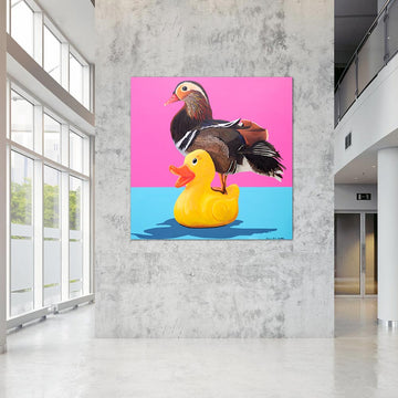 He Was a Duck out of Water (Original Painting)