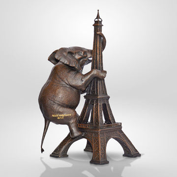 The Elephant Loved the Eiffel Tower (Bronze Sculpture, Small)