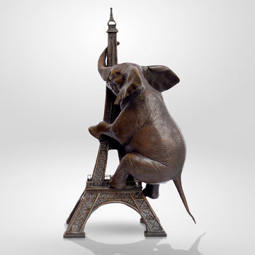 The Elephant Loved the Eiffel Tower (Bronze Sculpture, Small)