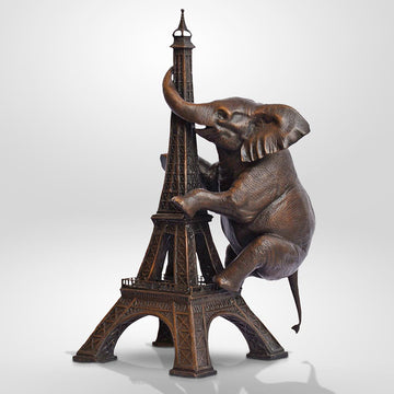 The Elephant Loved the Eiffel Tower (Bronze Sculpture, Small)