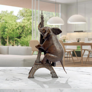 The Elephant Loved the Eiffel Tower (Bronze Sculpture, Small)