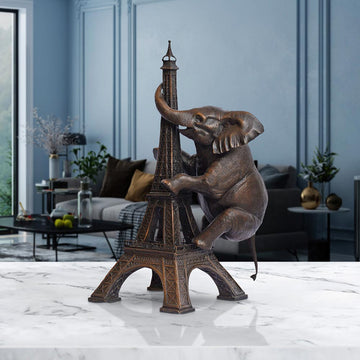 The Elephant Loved the Eiffel Tower (Bronze Sculpture, Small)